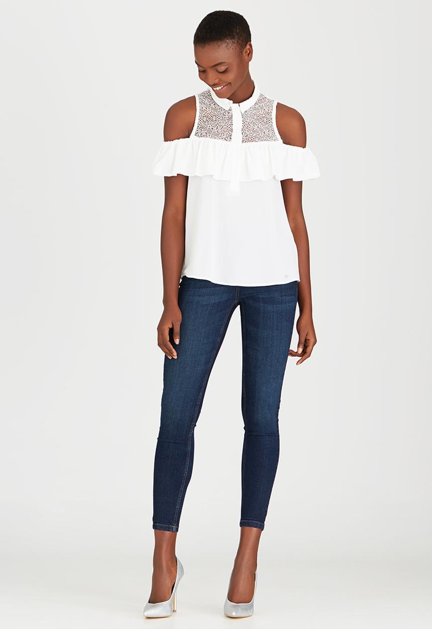 SISSY BOY - Mersini Shirt with Ruffles Milk