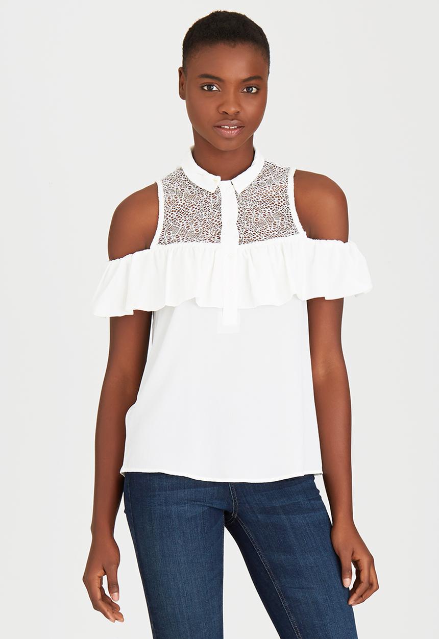SISSY BOY - Mersini Shirt with Ruffles Milk