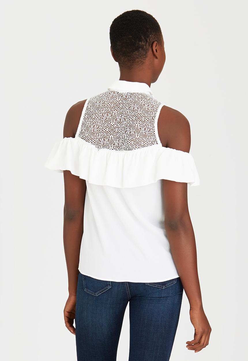 SISSY BOY - Mersini Shirt with Ruffles Milk