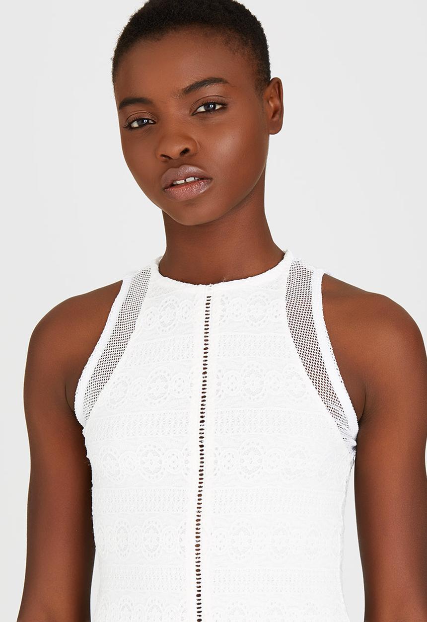 SISSY BOY - Lost Mesh Top White