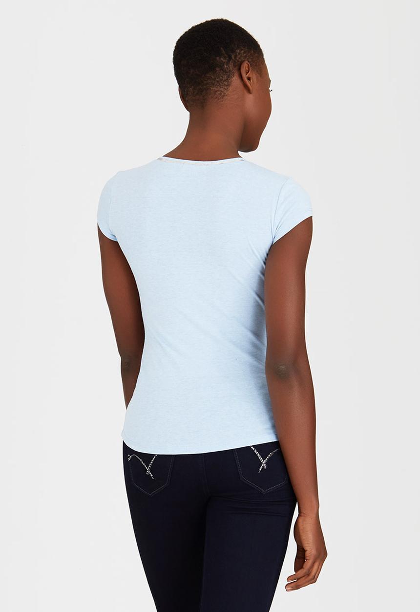SISSY BOY - Adara Logo Tee with Diamante Trim Pale Blue
