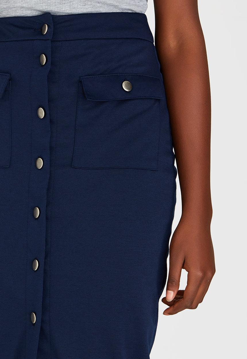 STYLE REPUBLIC - Utility Midi Skirt Navy