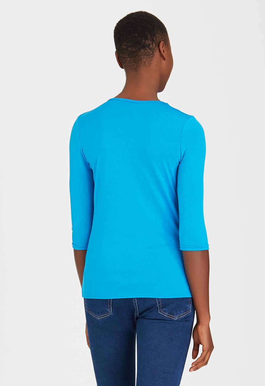 edit - Pleated Front Top Turquoise