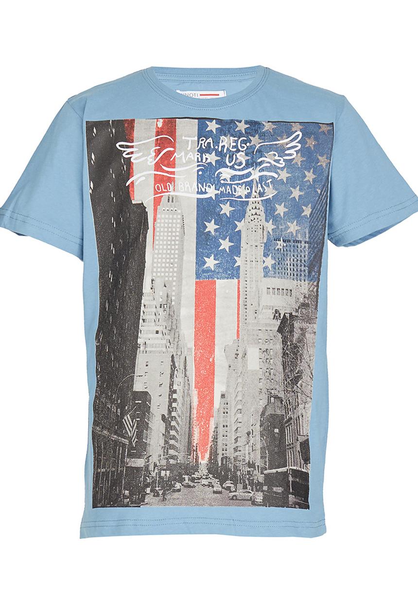 London Hub - Photo Print Shirt Blue