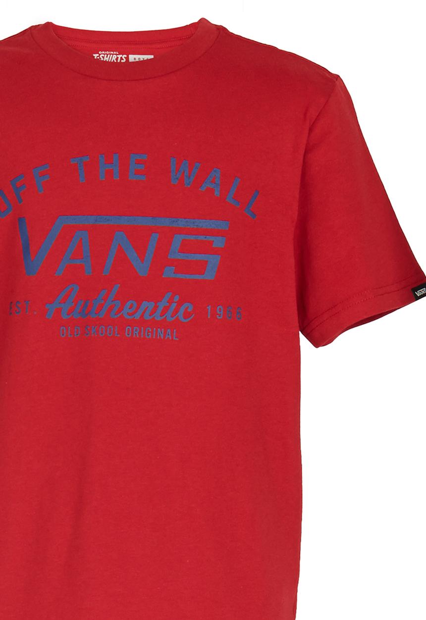 Vans - T-shirt with Print Dark Red