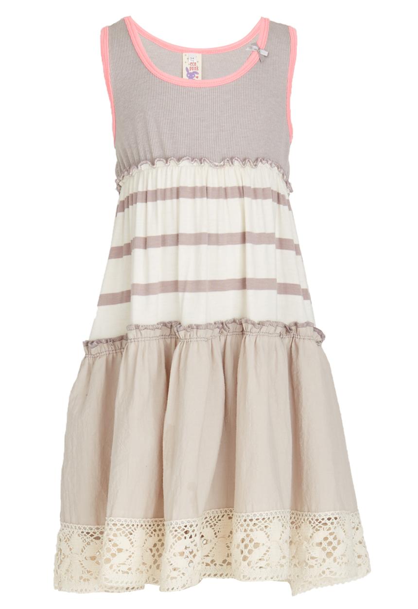 Eco Punk - Stripe Dress Stone