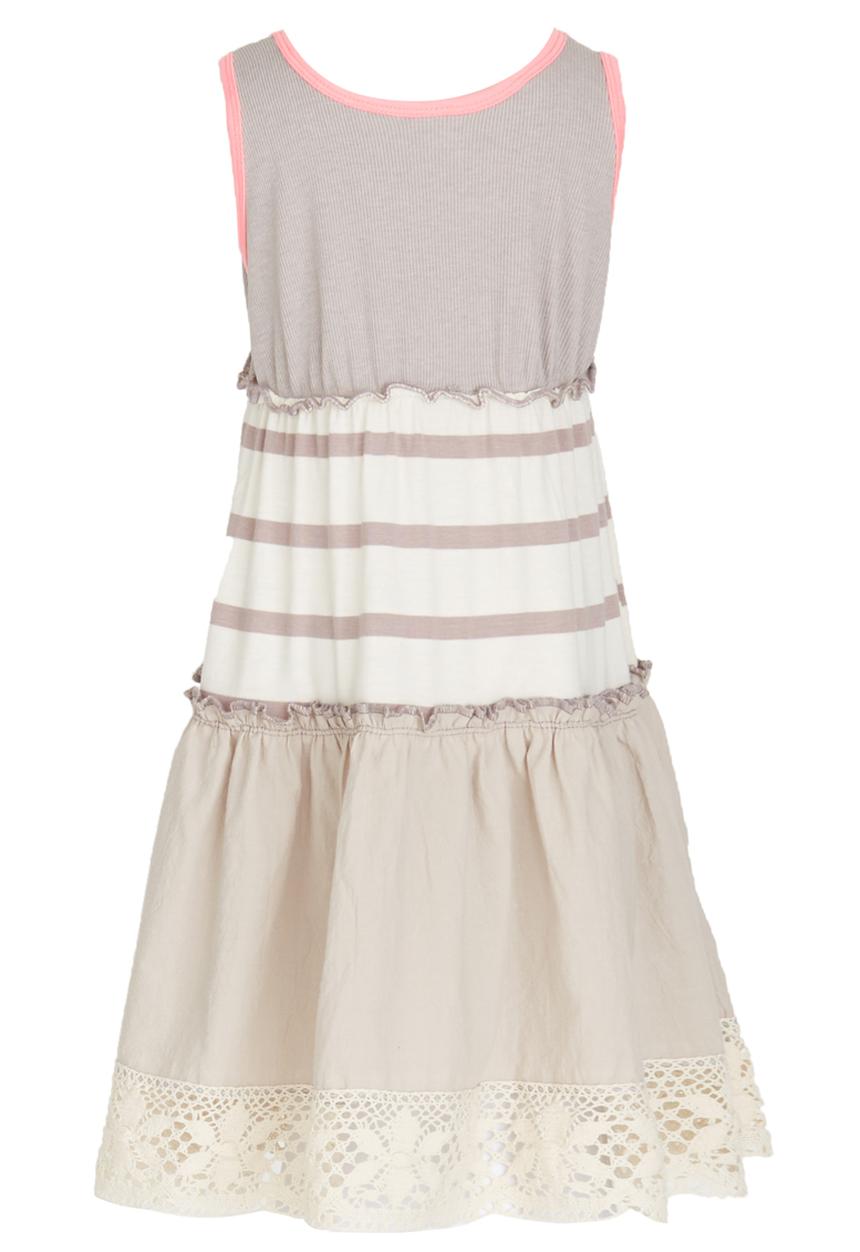 Eco Punk - Stripe Dress Stone