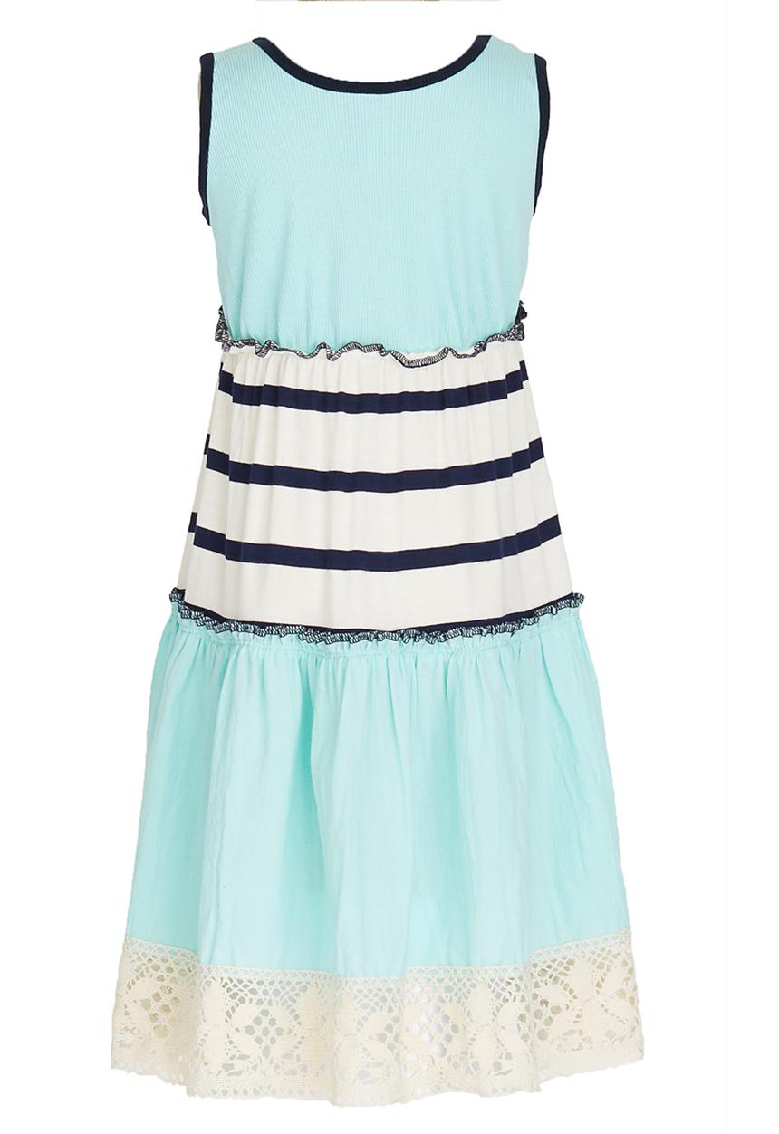 Eco Punk - Stripe Dress Mid Green