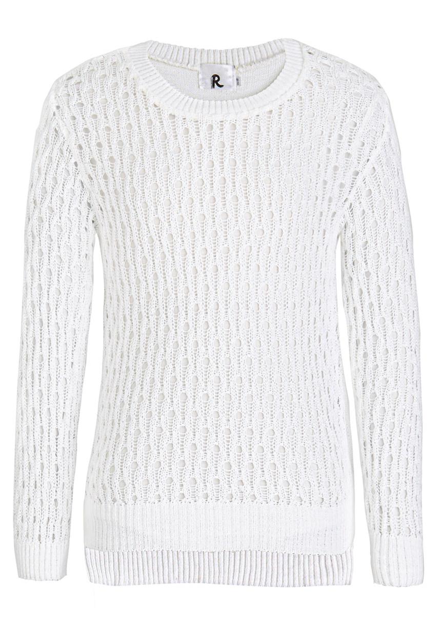 Rebel Republic - Lace Front Knit Cardigan White