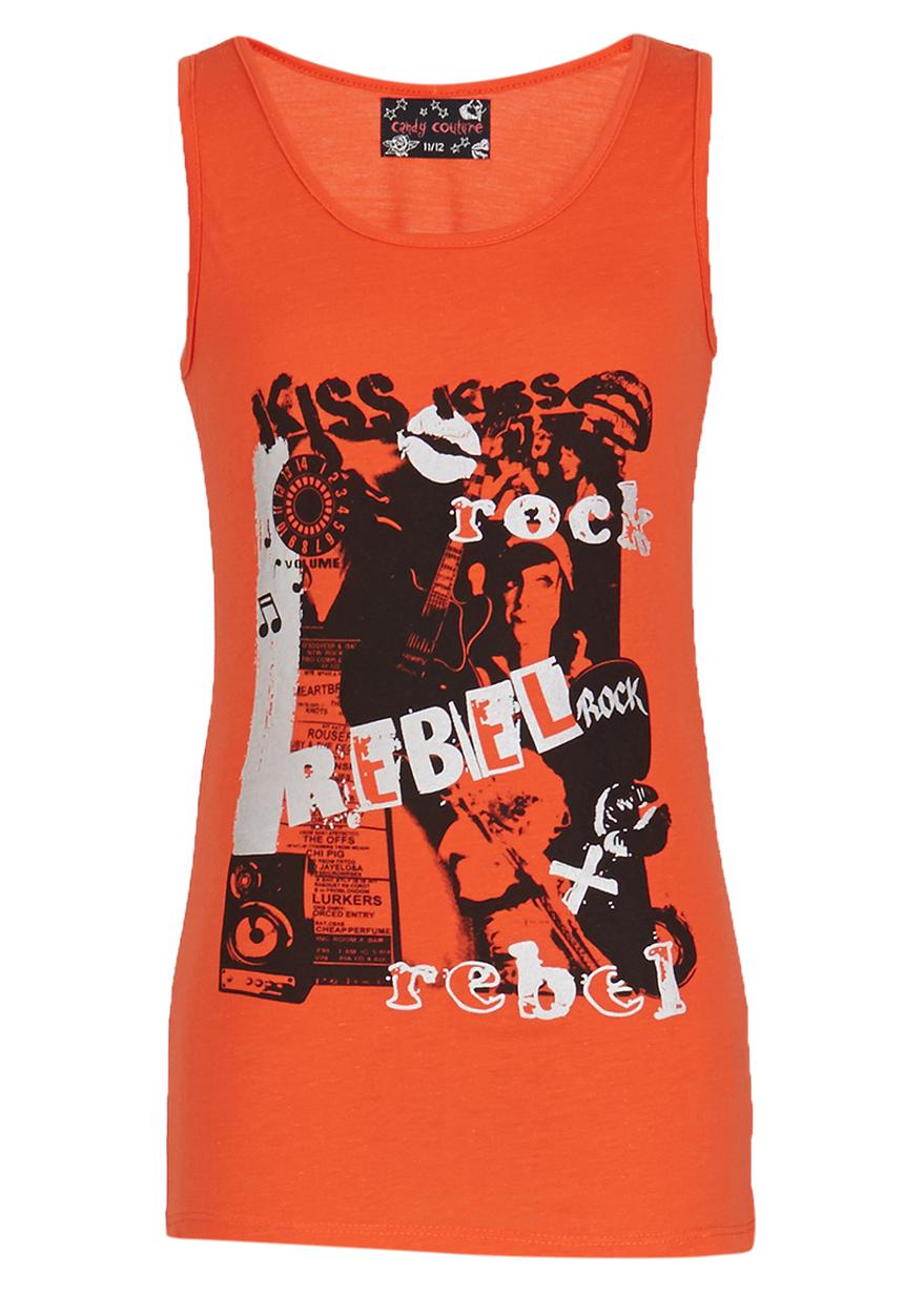 Pop Candy - Printed Vest Orange