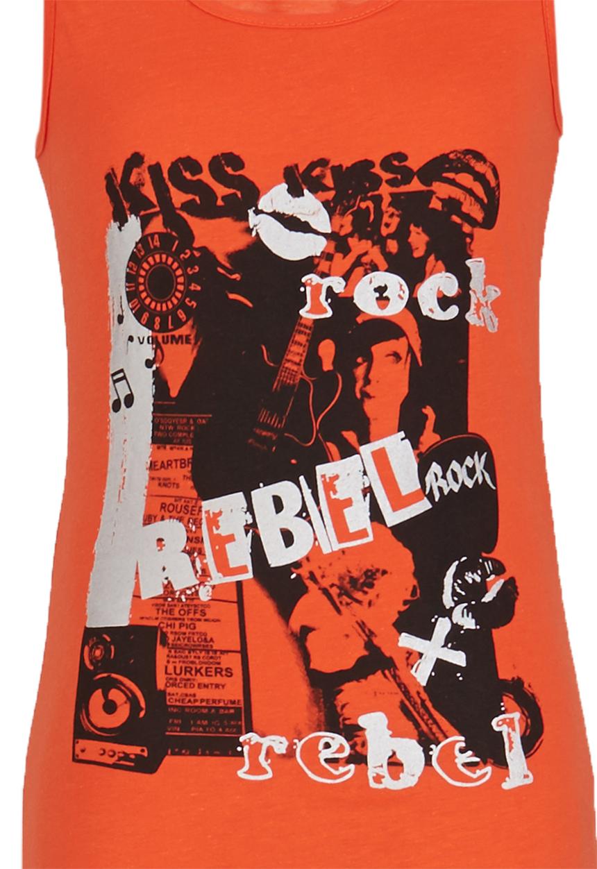 Pop Candy - Printed Vest Orange