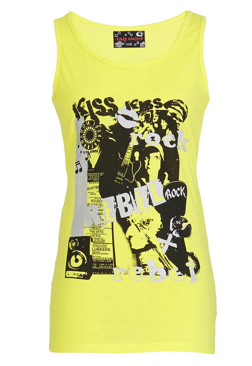 Pop Candy - Printed Vest Chartreuse