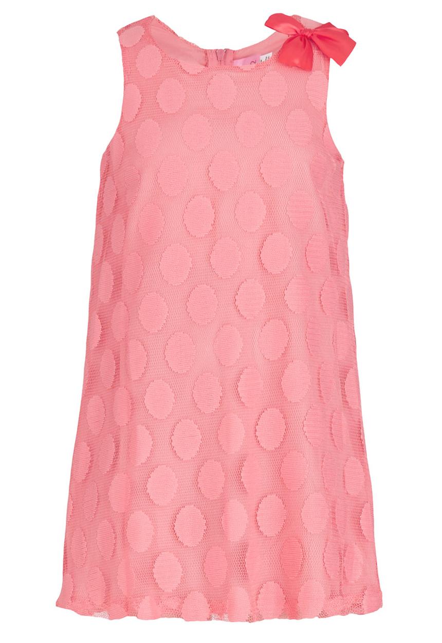 Pop Candy - Spotted Sleeveless  Dress Coral