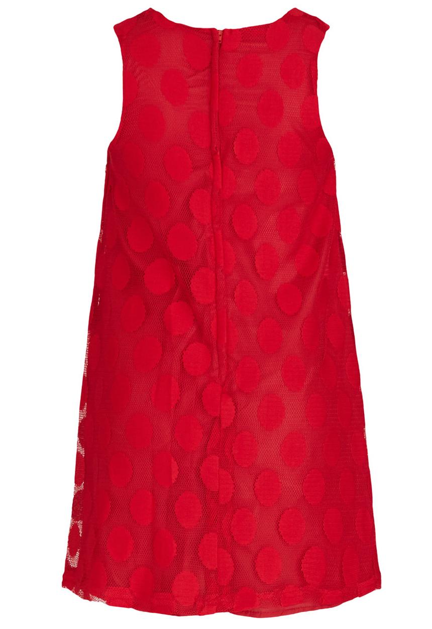 Pop Candy - Spotted Sleeveless  Dress Red