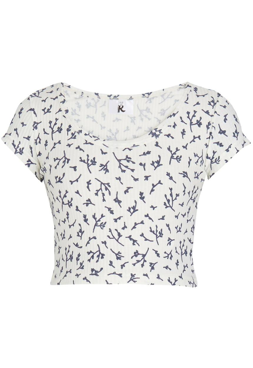 Rebel Republic - Cropped Printed Top Multi-colour