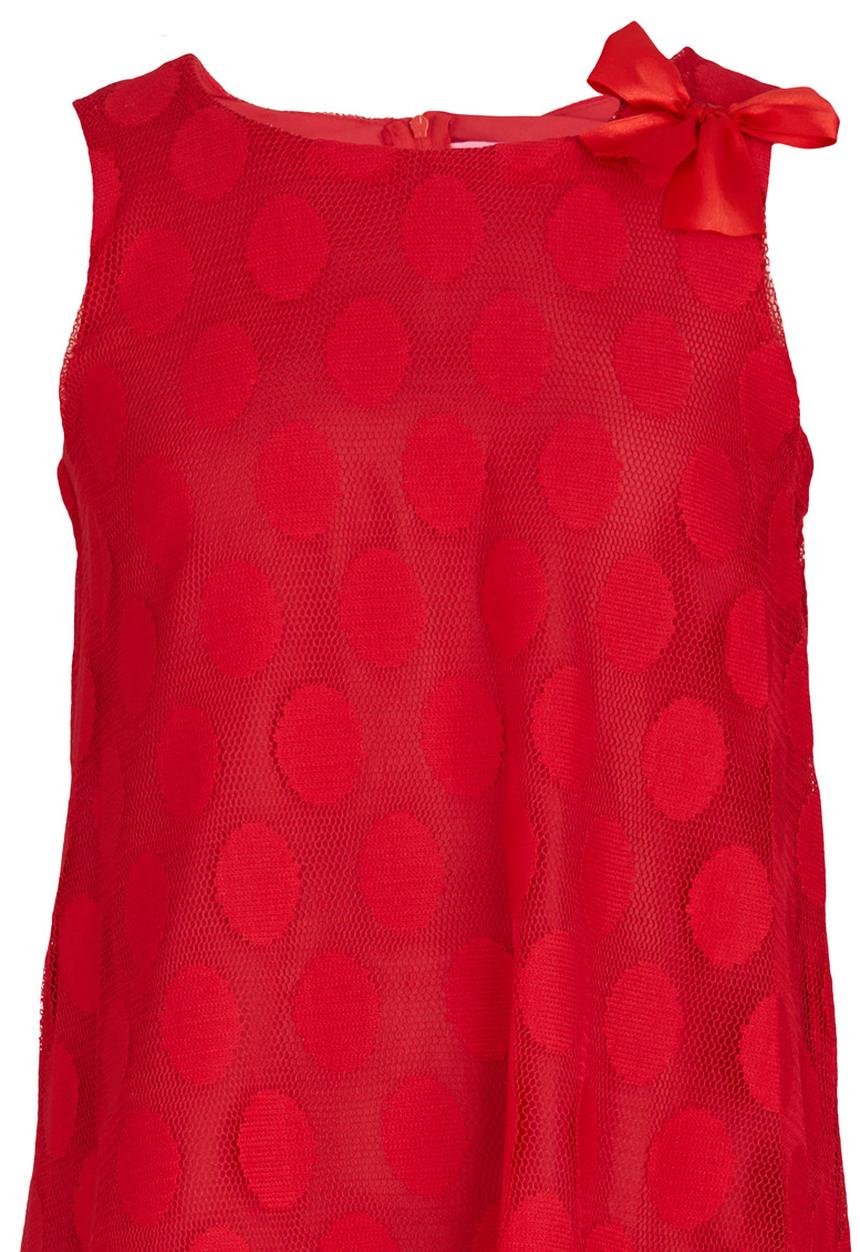 Pop Candy - Spotted Sleeveless  Dress Red