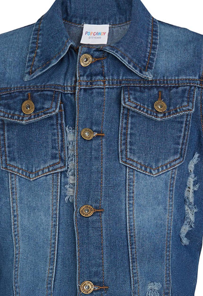 Pop Candy - Denim  Jacket Mid Blue