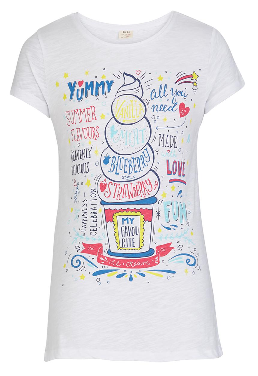 Soobe - Printed T-shirt White