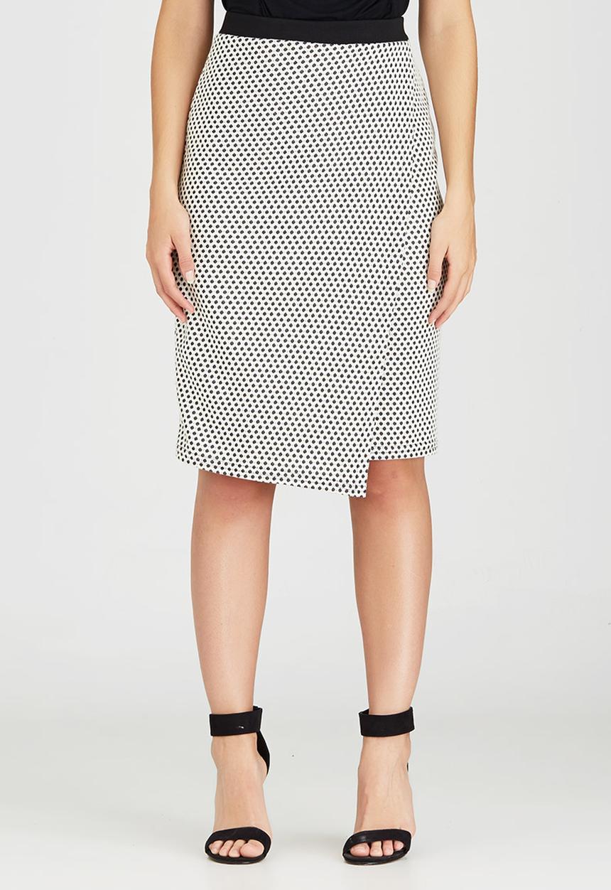edit - Wrap Skirt Black and White