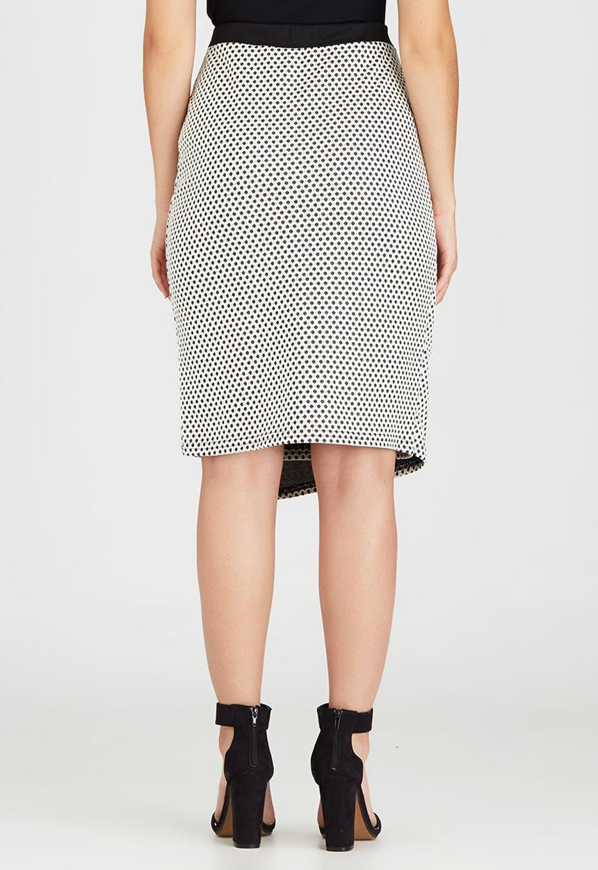 edit - Wrap Skirt Black and White