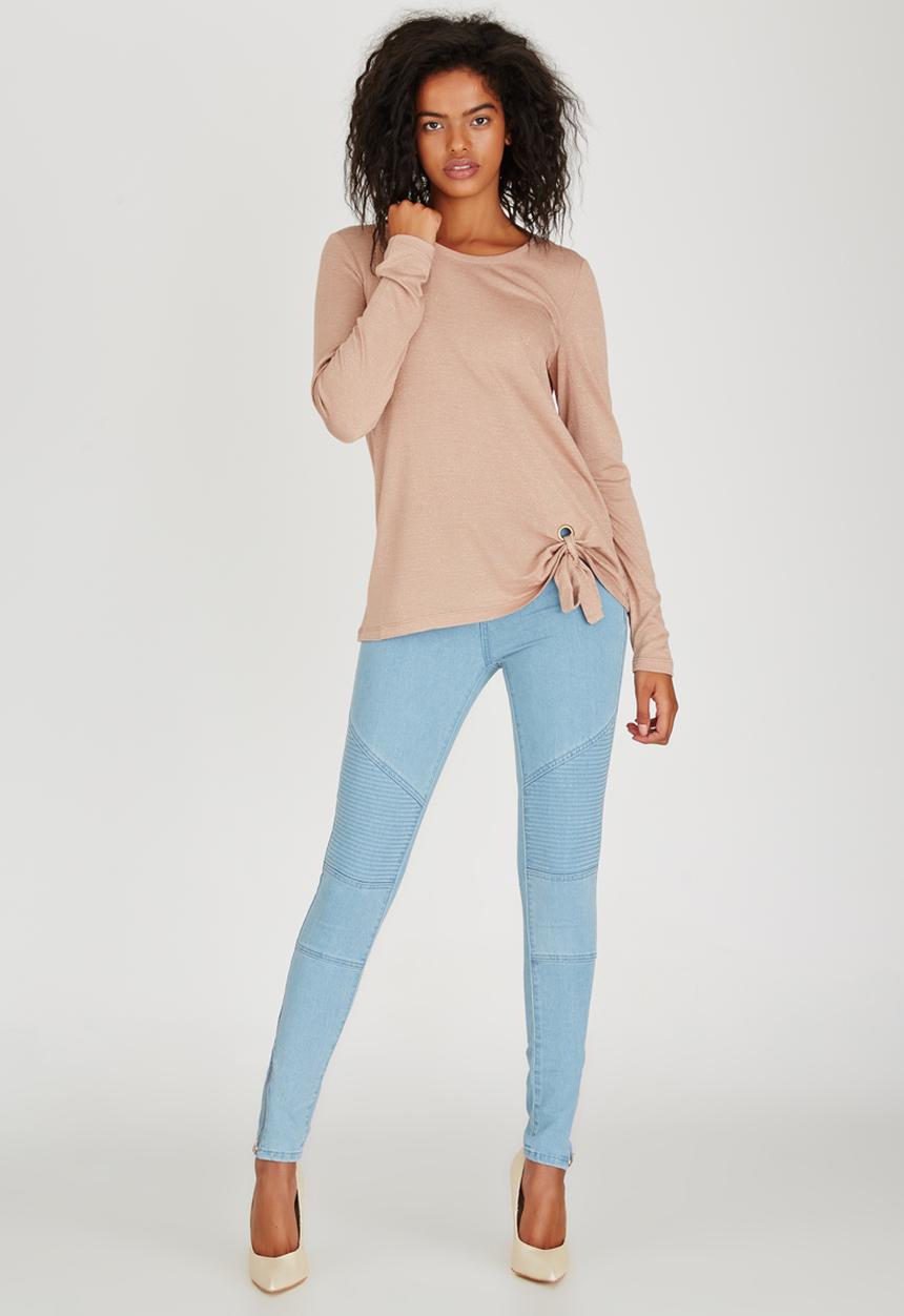 ONLY - Jessie Knot Detail Top Pale Pink