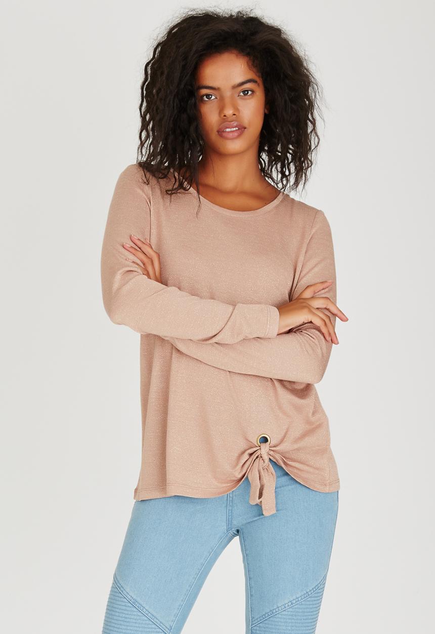 ONLY - Jessie Knot Detail Top Pale Pink