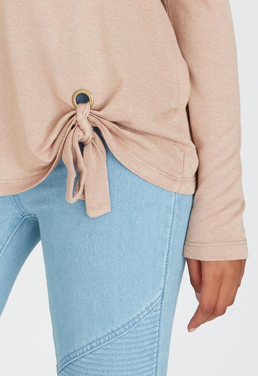 ONLY - Jessie Knot Detail Top Pale Pink
