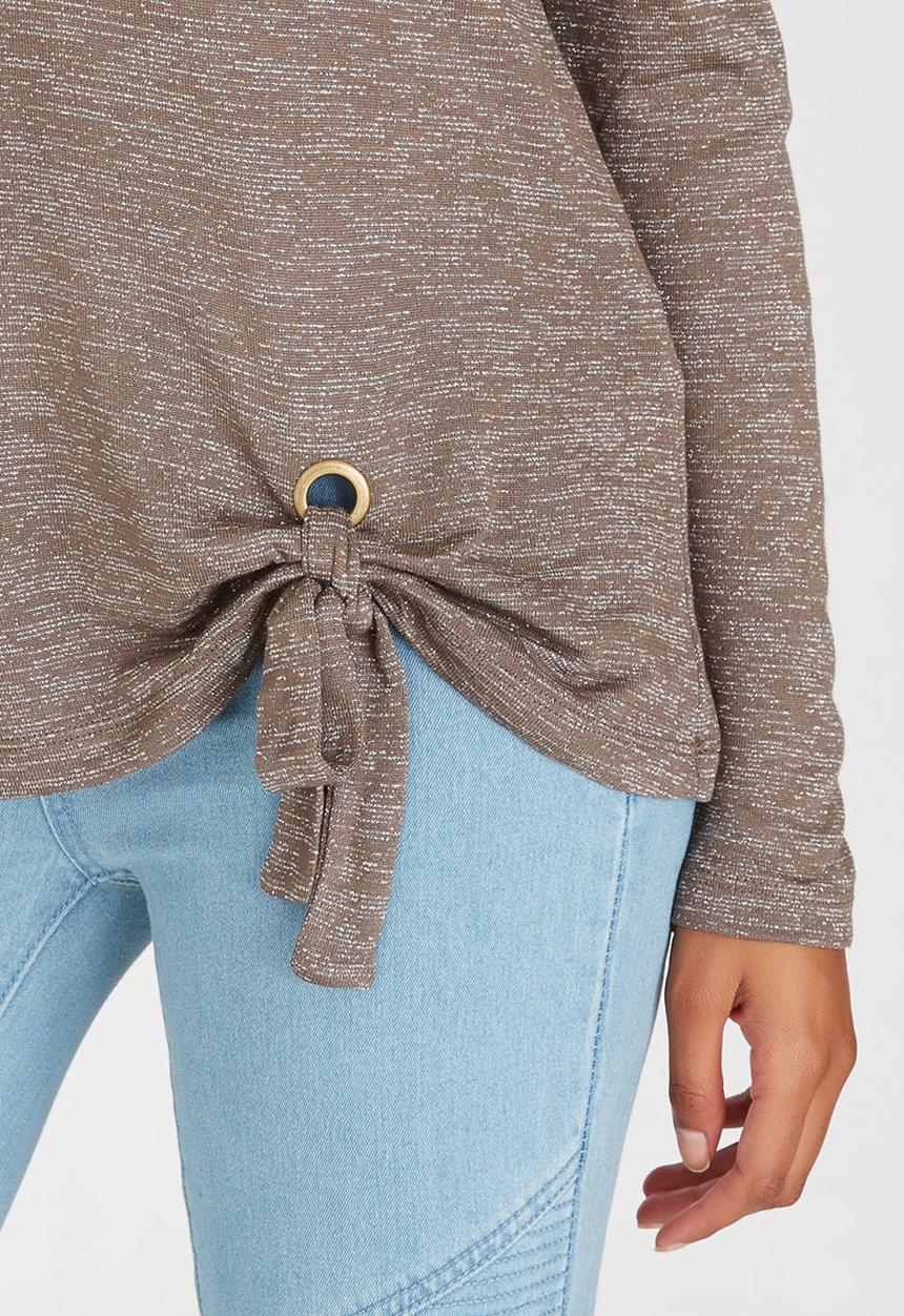 ONLY - Jessie Knot Detail Top Mid Brown