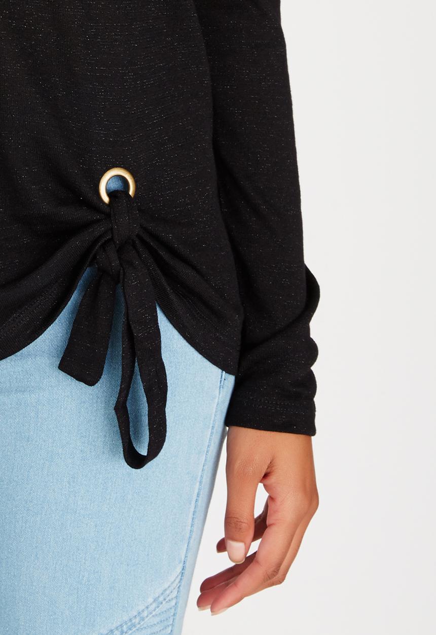 ONLY - Jessie Knot Detail Top Black