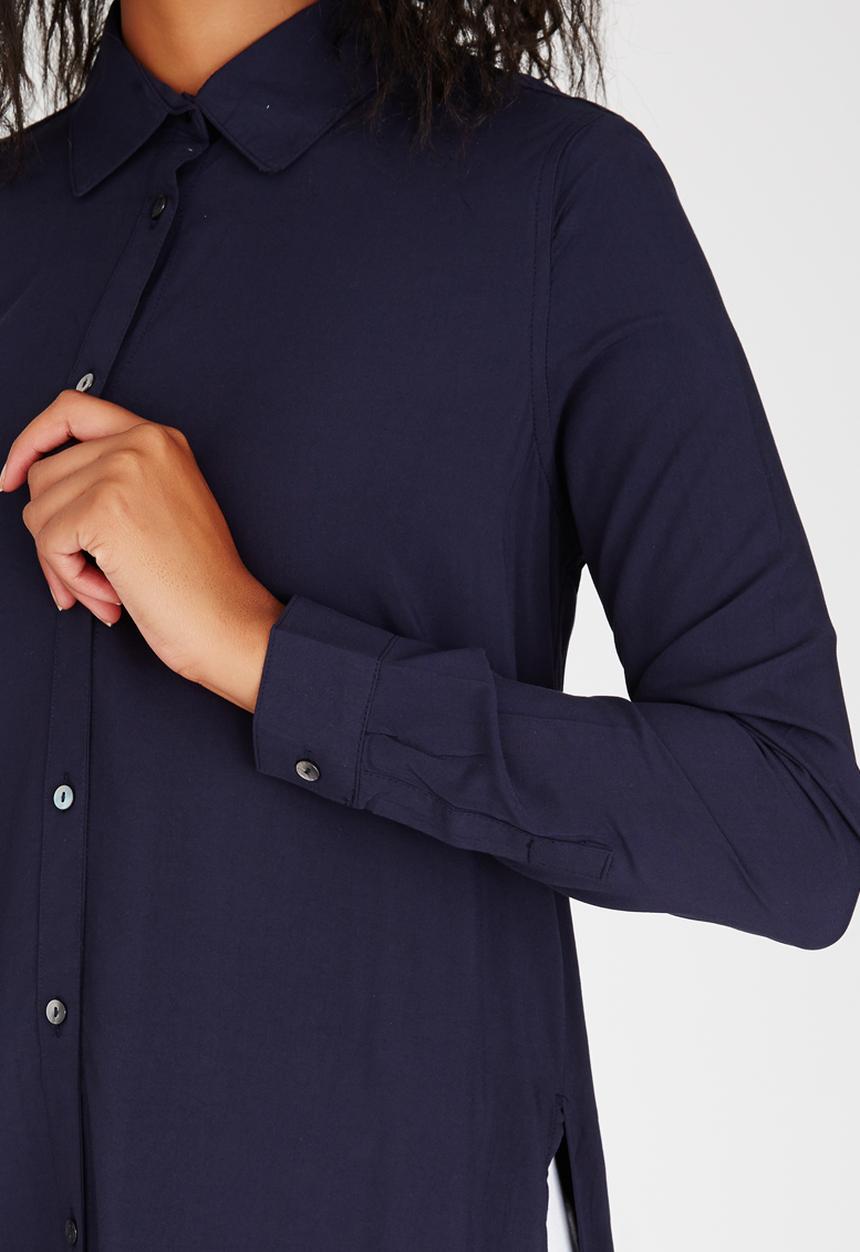 ONLY - Nova Longer Length Shirt Navy