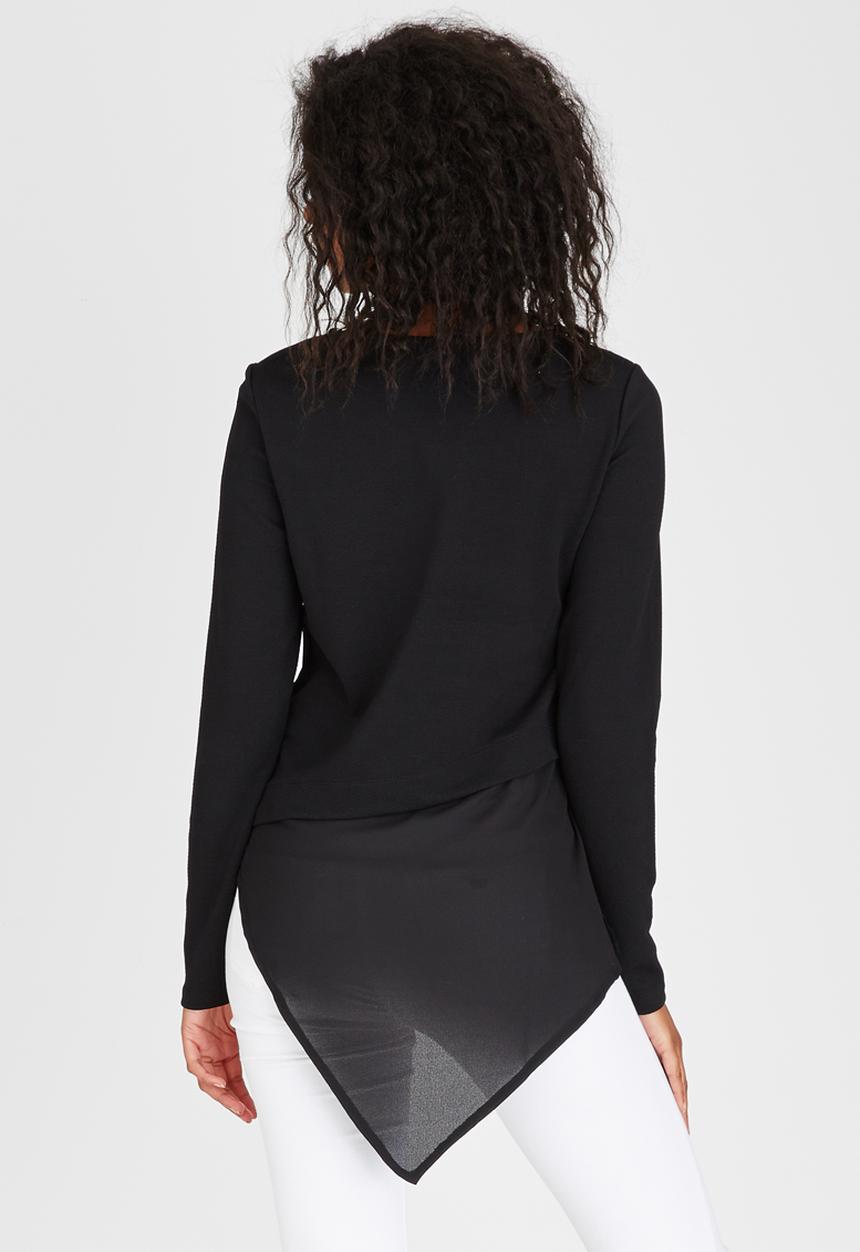 ONLY - Mimi Long Sleeve Asymetrical Top Black