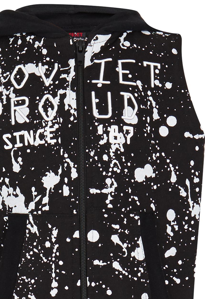 SOVIET - Sleeveless Hoody Black