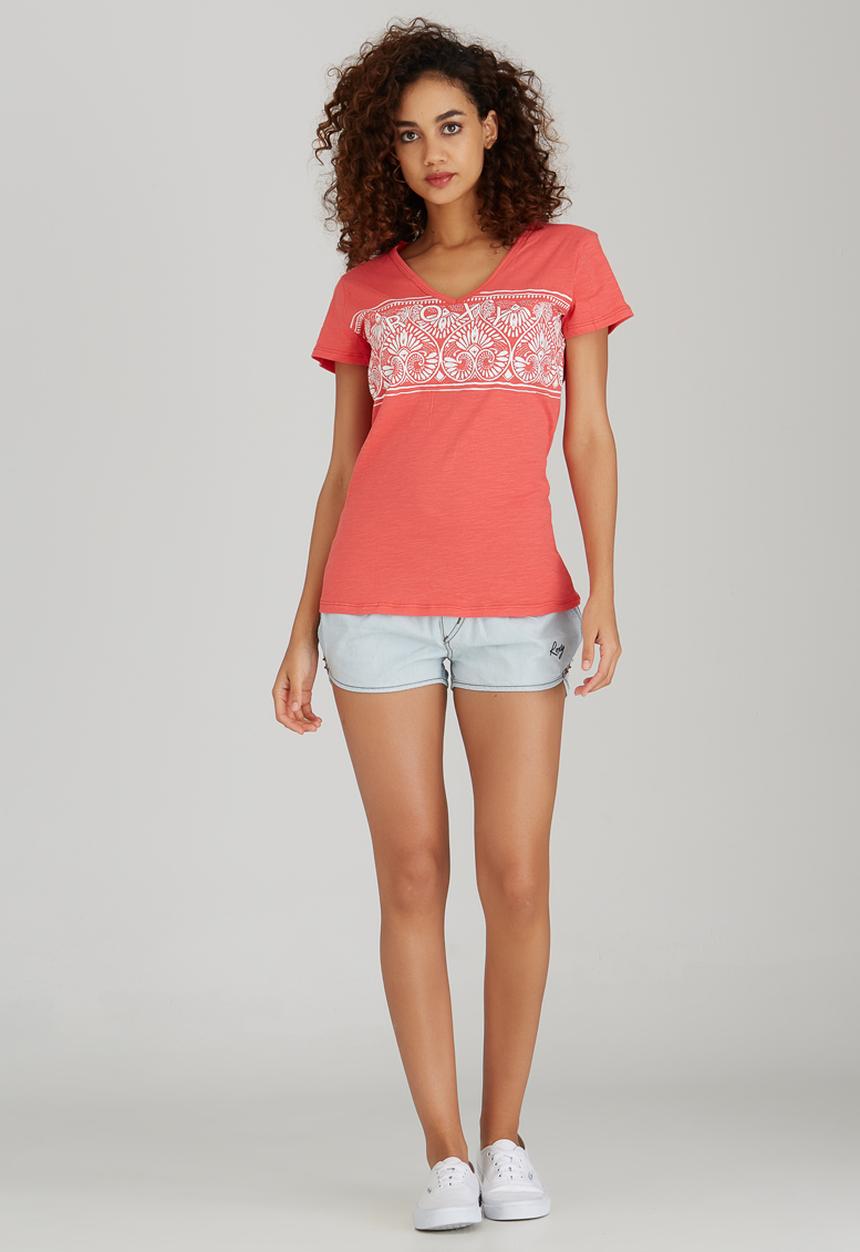Roxy - Valencia Printed Tee Mid Pink