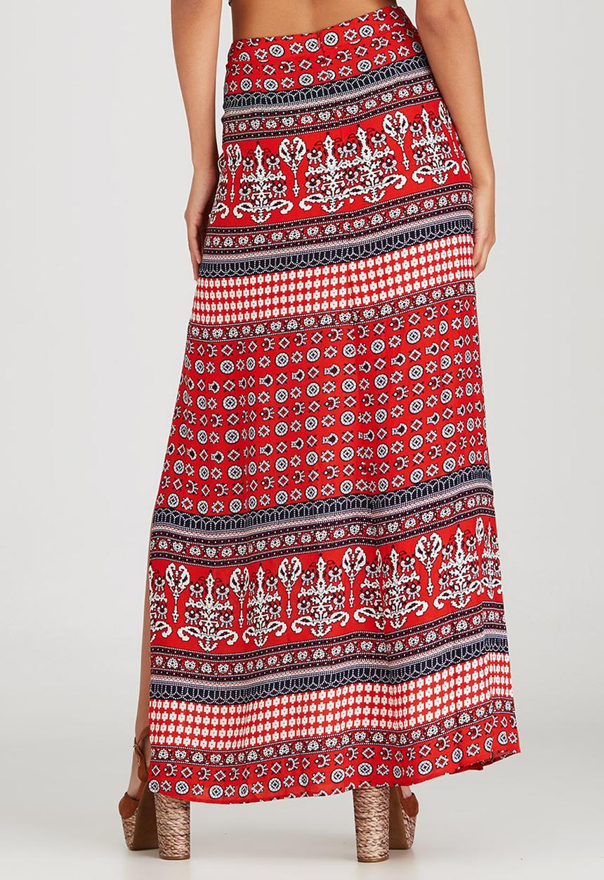 BoohooDNU - All-over Print Maxi Skirt Multi-colour