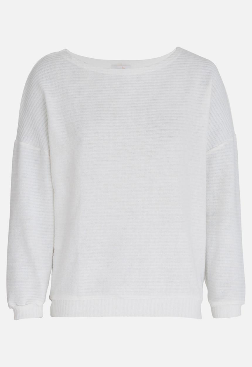 edit - Long Sleeve Knit Top Off White