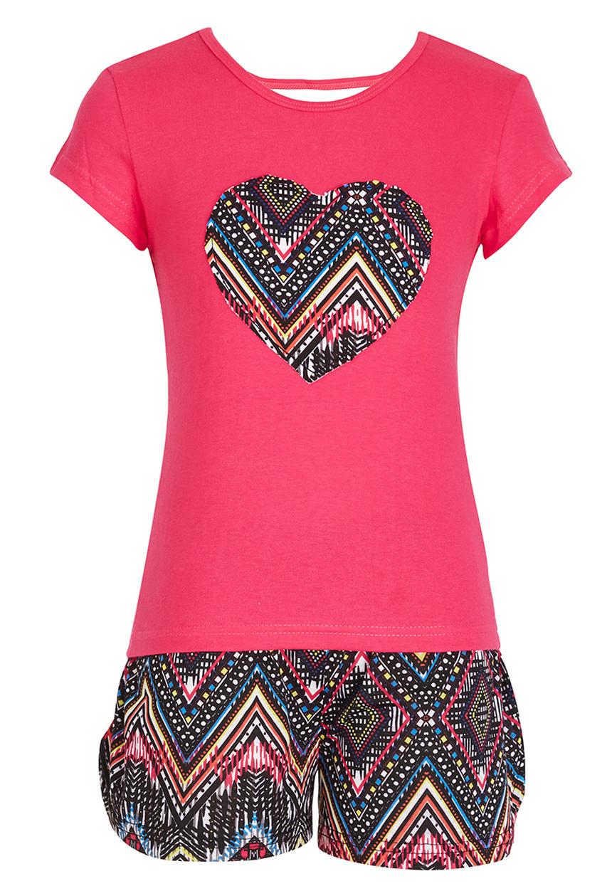 Rebel Republic - Heart Pyjama Set Dark Pink