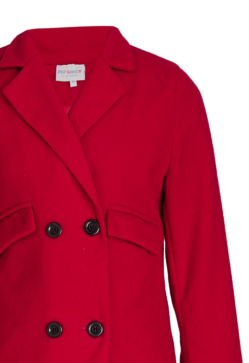 Pop Candy - Double Breasted Coat Red