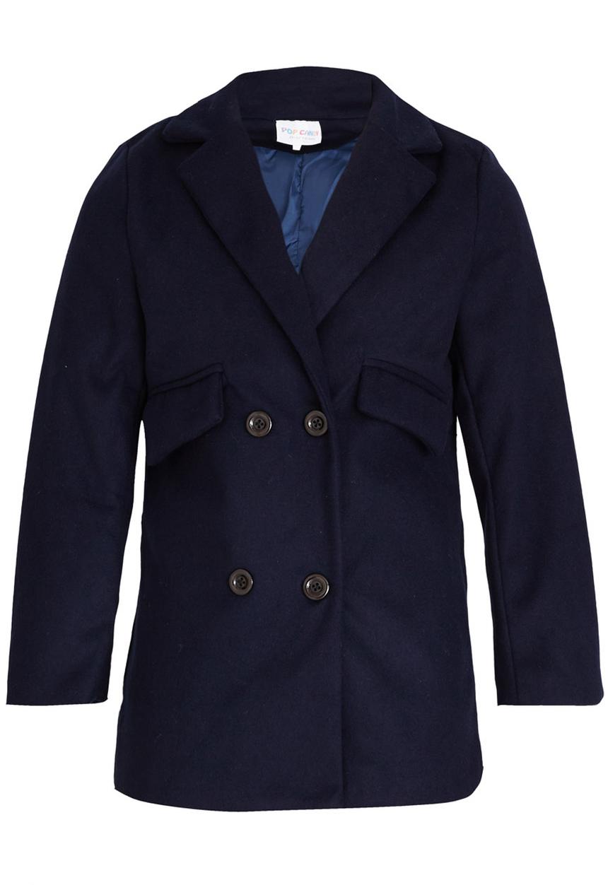 Pop Candy - Double Breasted Coat Navy