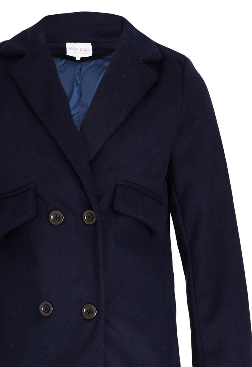 Pop Candy - Double Breasted Coat Navy