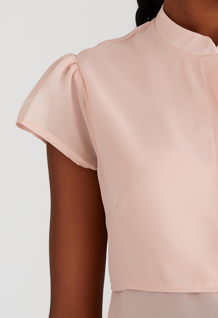 edit Maternity - Soft Frill Blouse Pale Pink