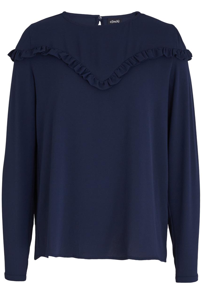 c(inch) - Frill Detail Blouse Navy