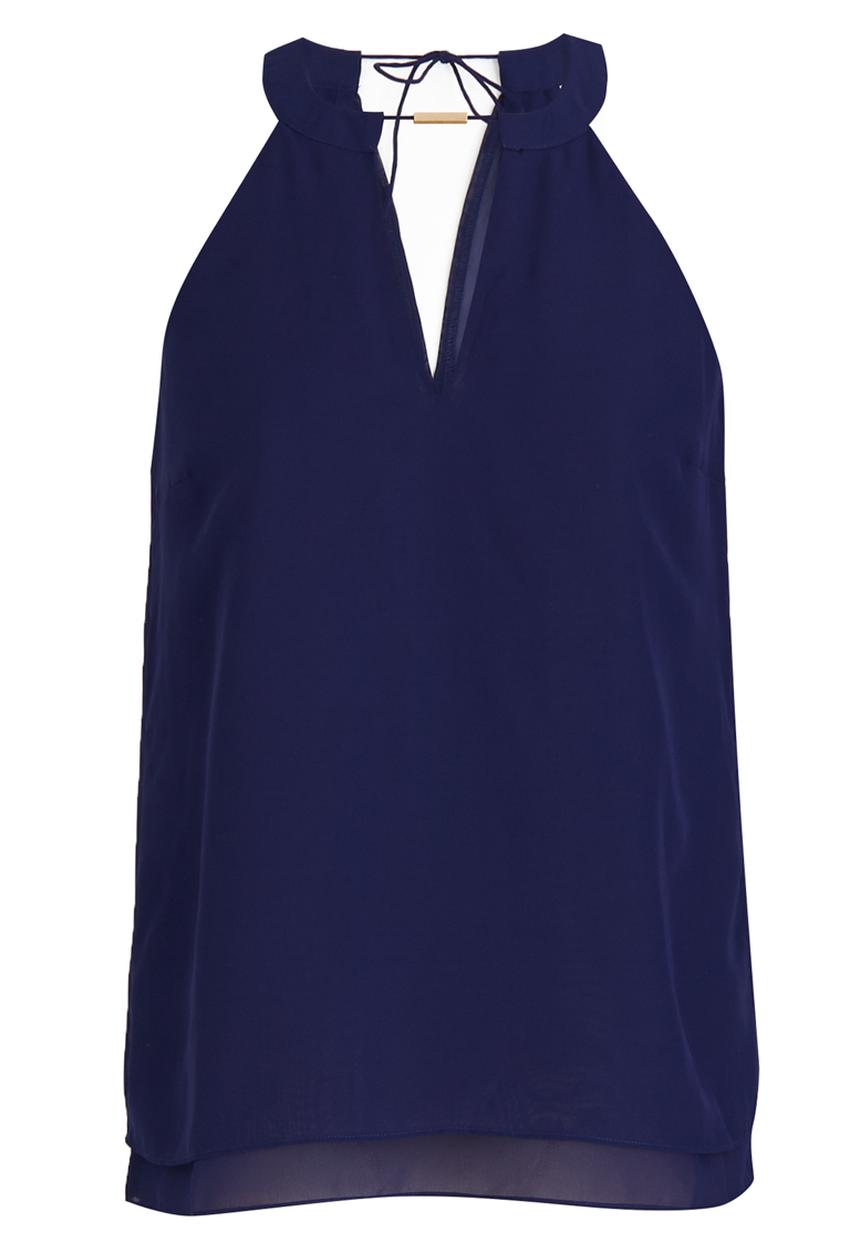 GUESS - Split Neck Halter Top Blue