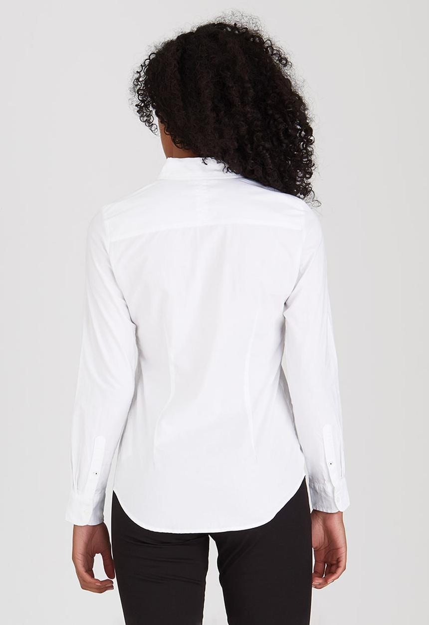 ONLY - Cici Long Sleeve Oxford Shirt White