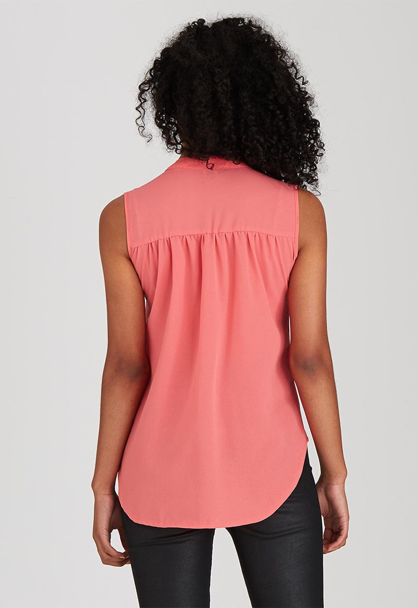 STYLE REPUBLIC - Tie Front Blouse Coral