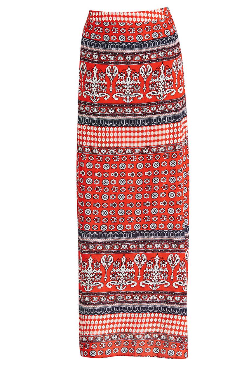BoohooDNU - All-over Print Maxi Skirt Multi-colour