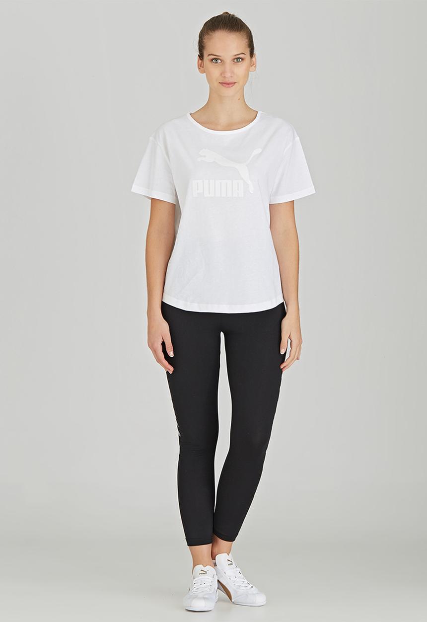 PUMA - Logo Print Short Sleeve Tee White