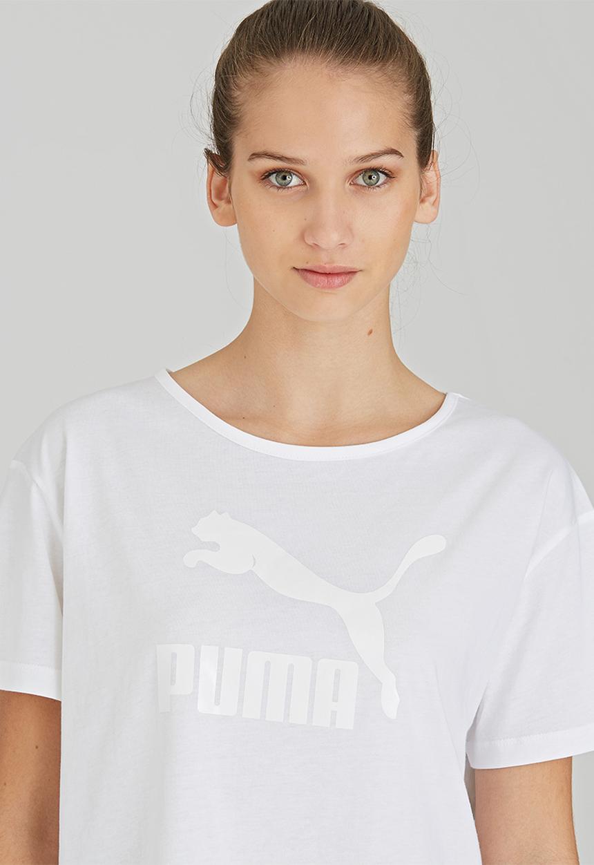 PUMA - Logo Print Short Sleeve Tee White