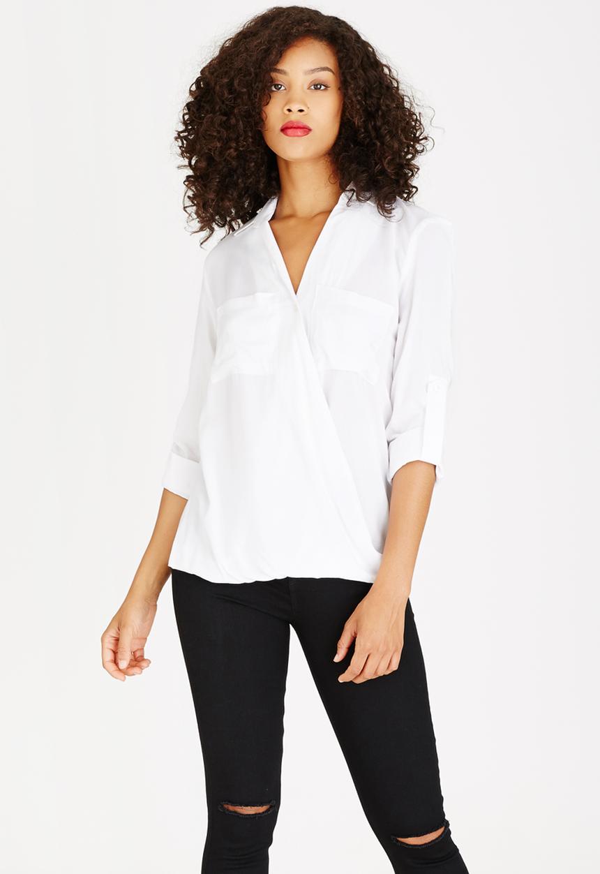 STYLE REPUBLIC - Wrap Shirt White