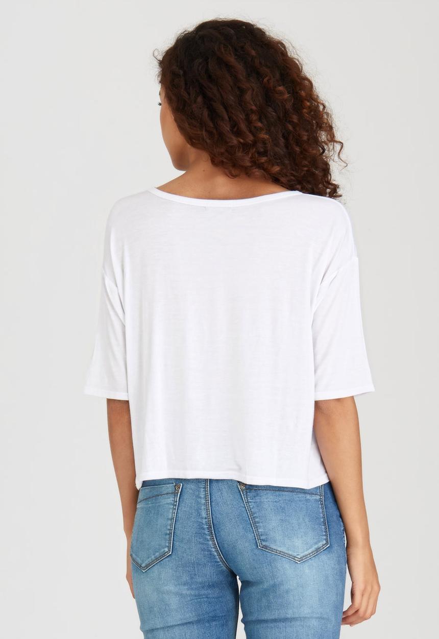 BoohooDNU - Metallic Print Tee White