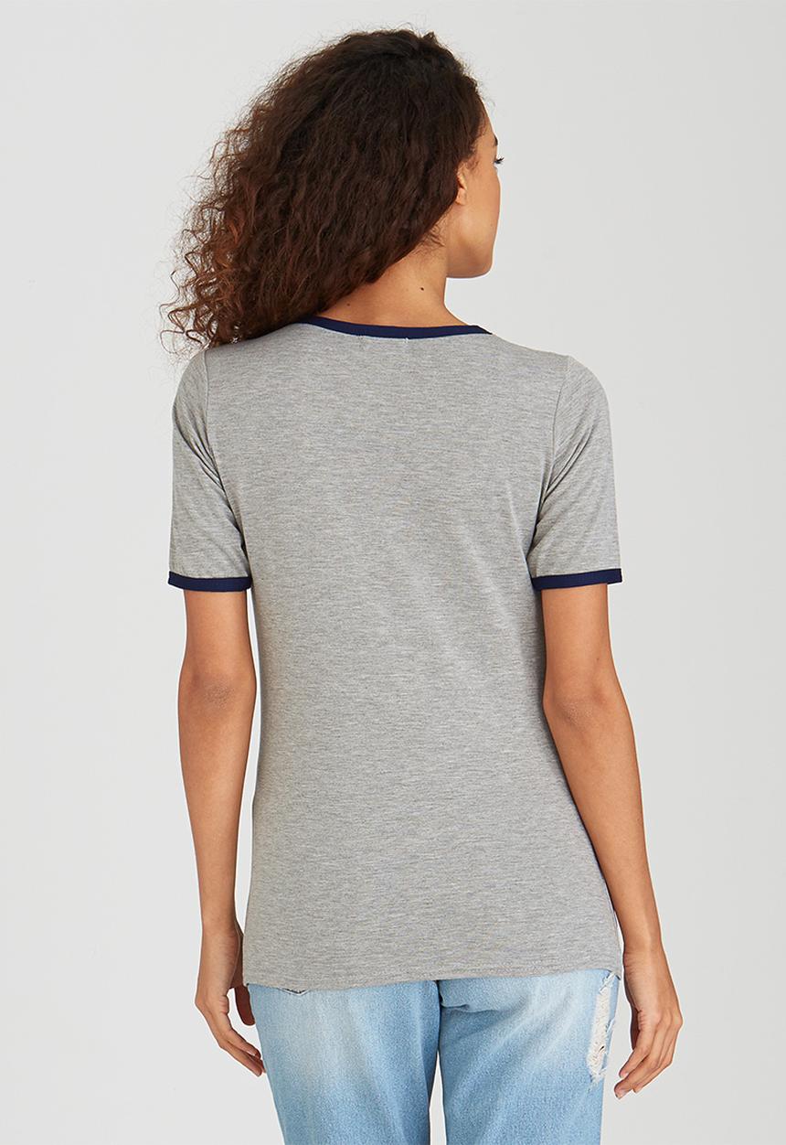 BoohooDNU - Cap Sleeve Slogan Tee Grey